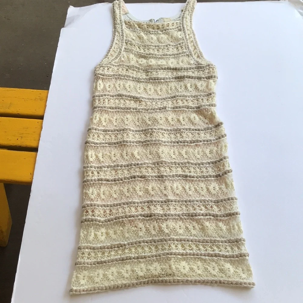 SOLD FP New Romantics XS Valkyrie Lace Crochet Bodycon Dress Free People - Picture 3 of 13